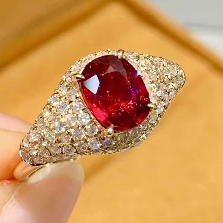 14k Gold 1.1 Ct Natural Ruby & Diamond Ring - 5