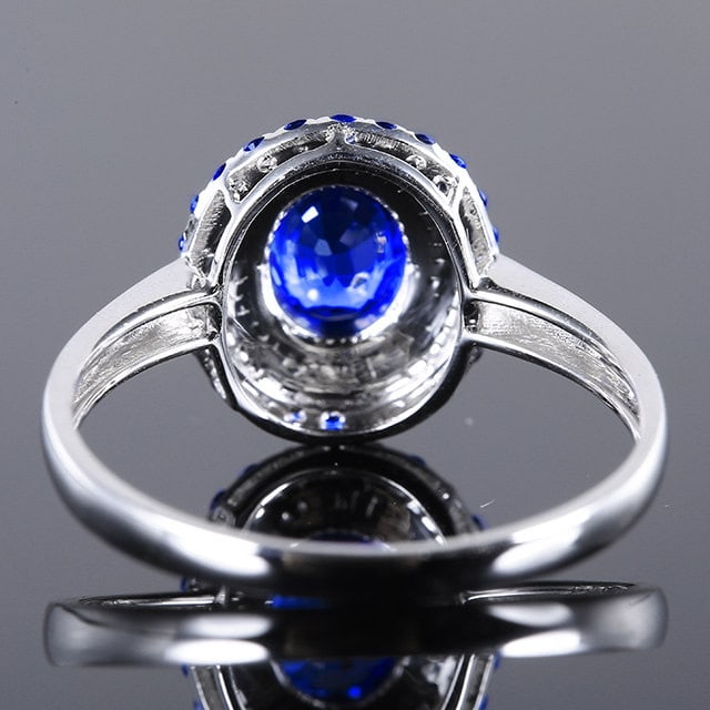 14k Gold 1.19 Ctw Natural Sapphire & Sapphire Ring - 4