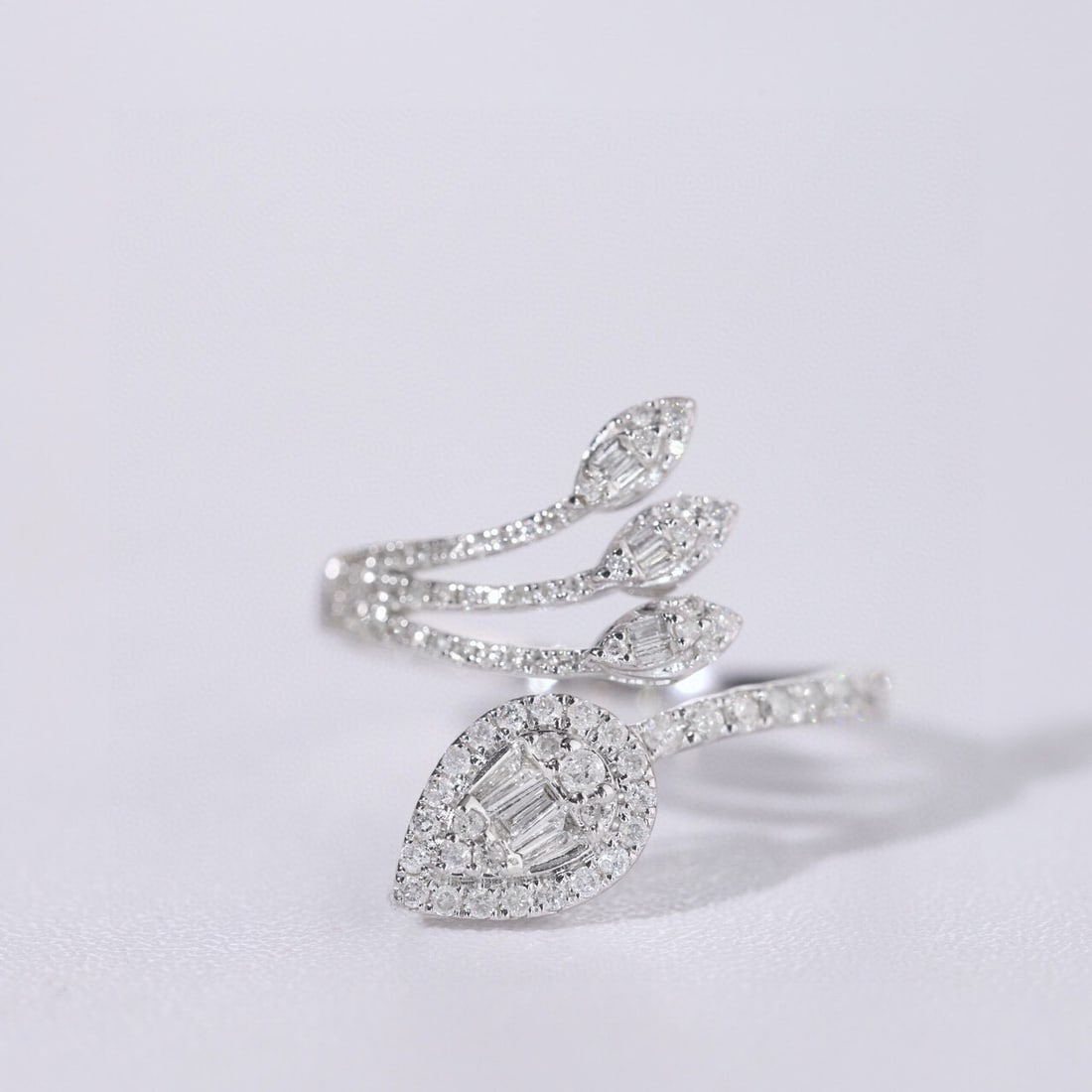 14k Gold 0.5 Ct Natural H Diamond Ring - 5