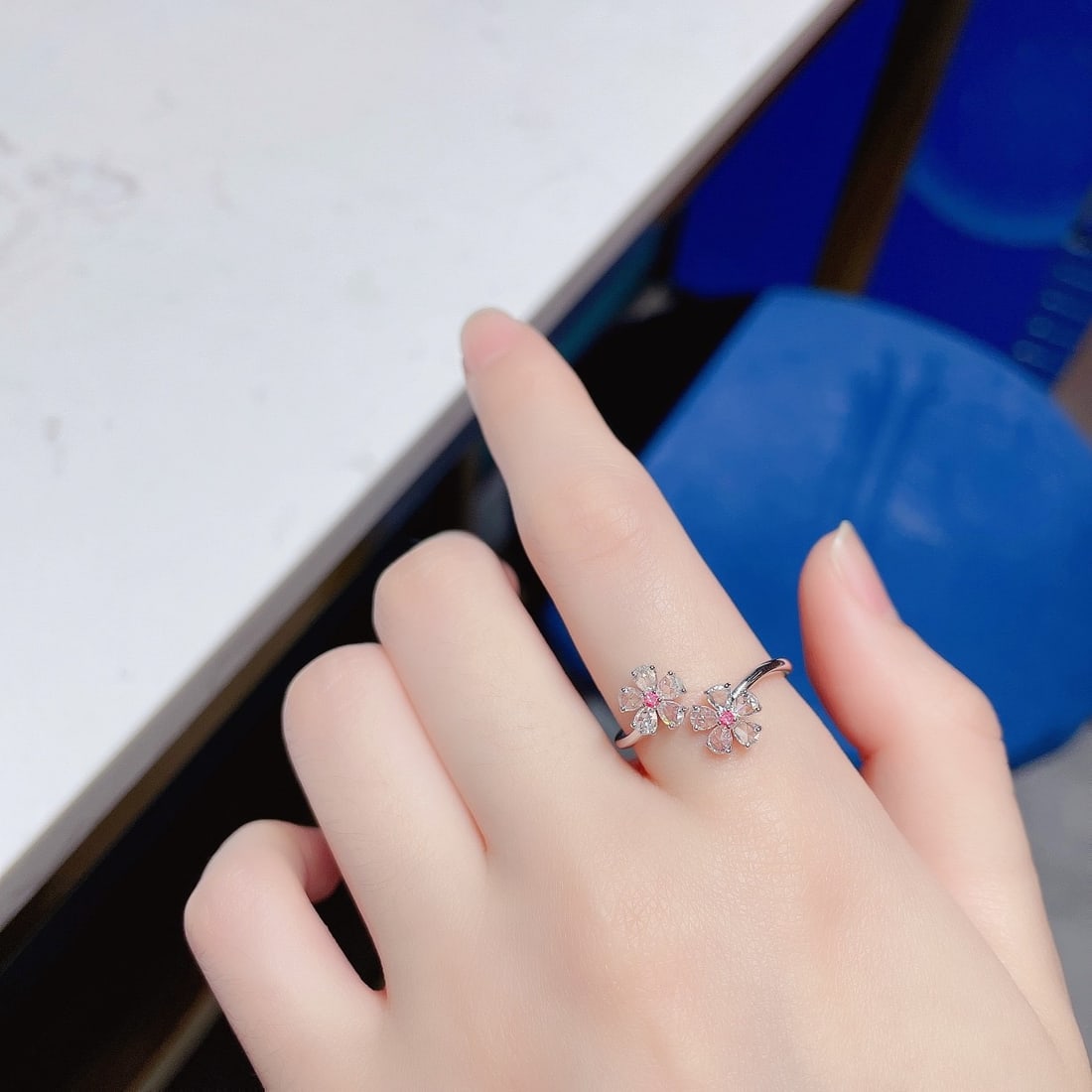 14k Gold 0.40 Ctw Natural H Diamond Ring - 2