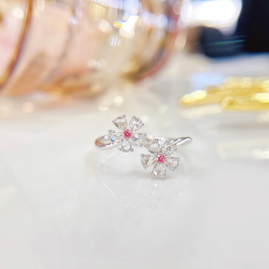 14k Gold 0.40 Ctw Natural H Diamond Ring - 4