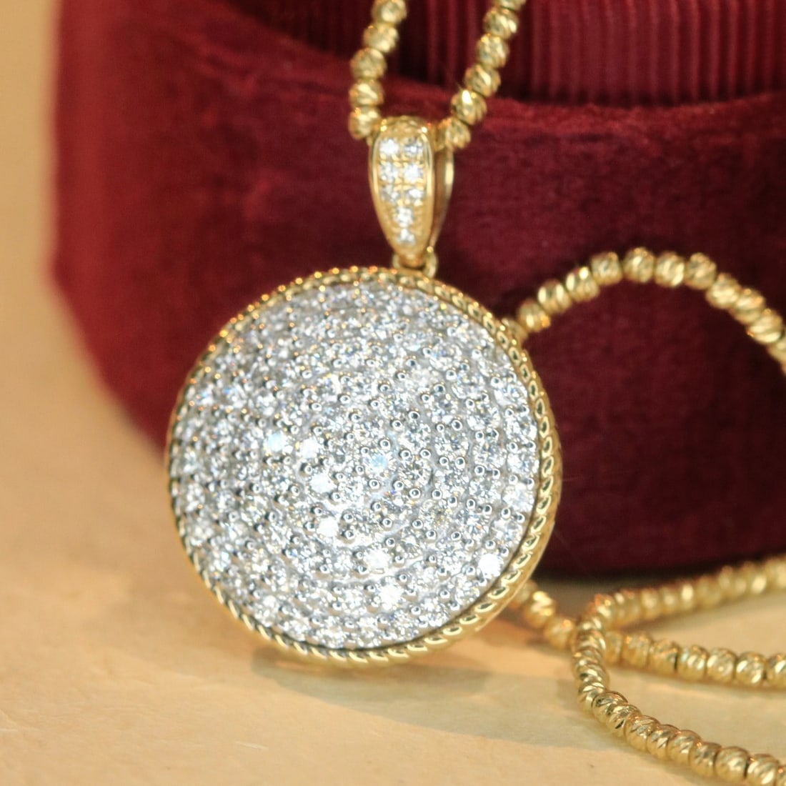 14k Gold 1.12 Ct Natural H Diamond Pendant( Without Chain ) - 2