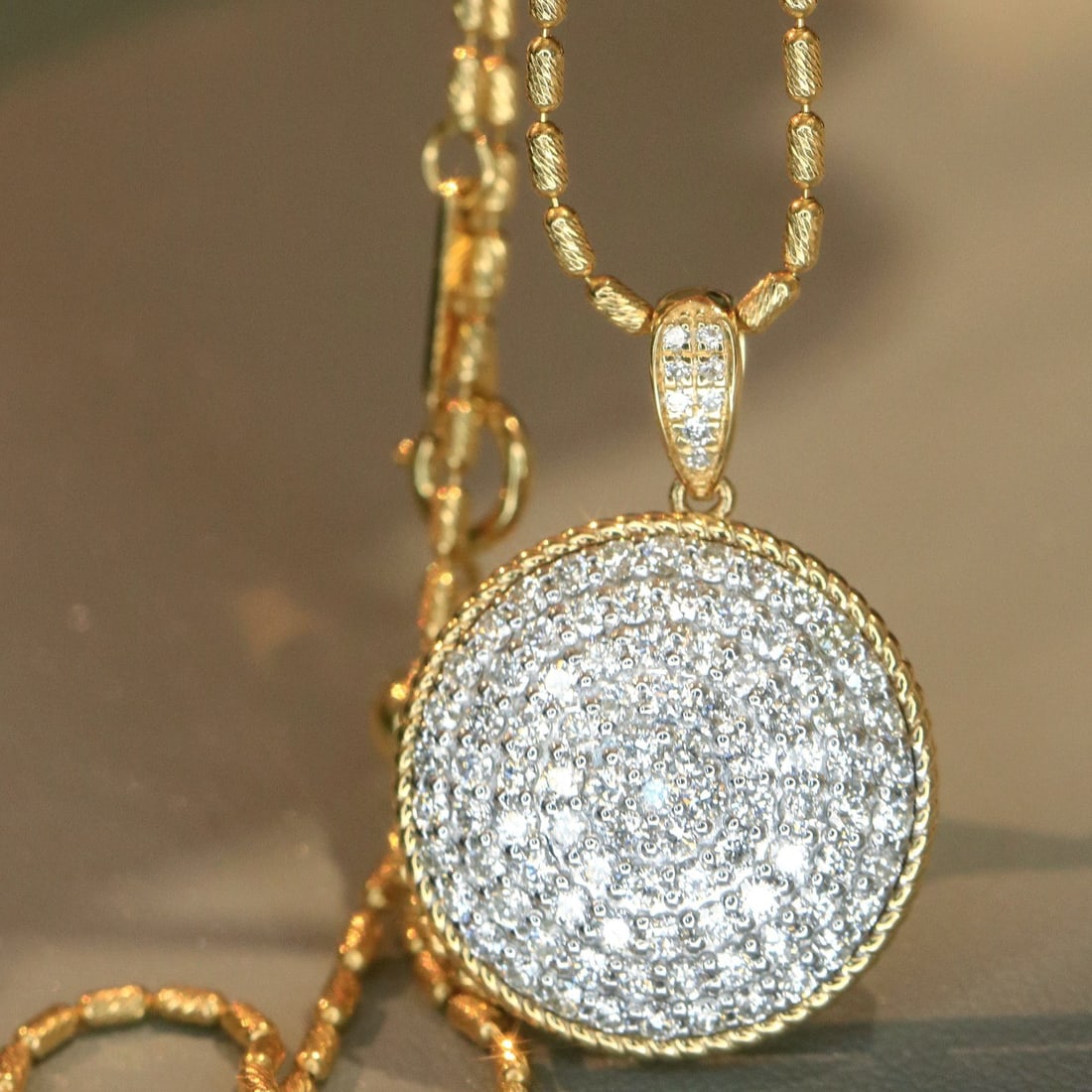 14k Gold 1.12 Ct Natural H Diamond Pendant( Without Chain ) - 3