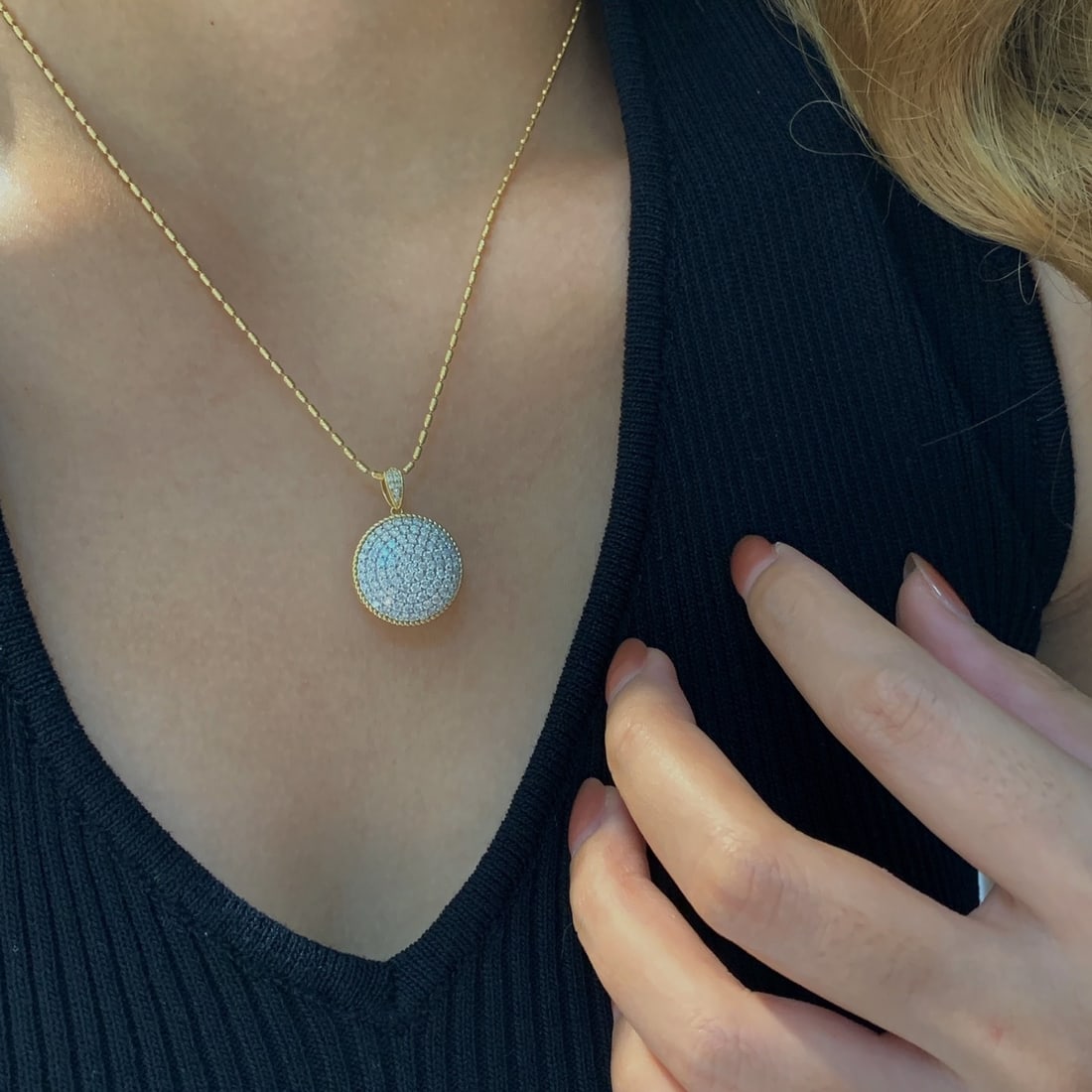 14k Gold 1.12 Ct Natural H Diamond Pendant( Without Chain ) - 5