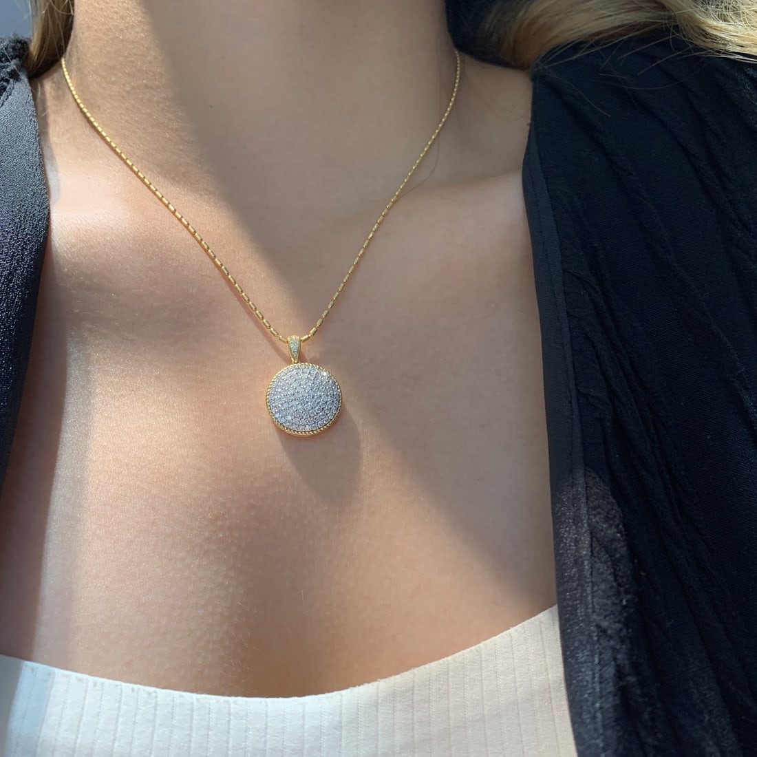 14k Gold 1.12 Ct Natural H Diamond Pendant( Without Chain ) - 6