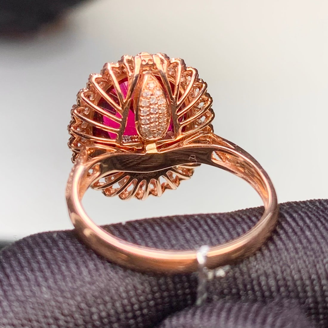 14k Gold 6.9 Ct Natural Tourmaline & Diamond Ring/pendant( Without Chain ) - 7