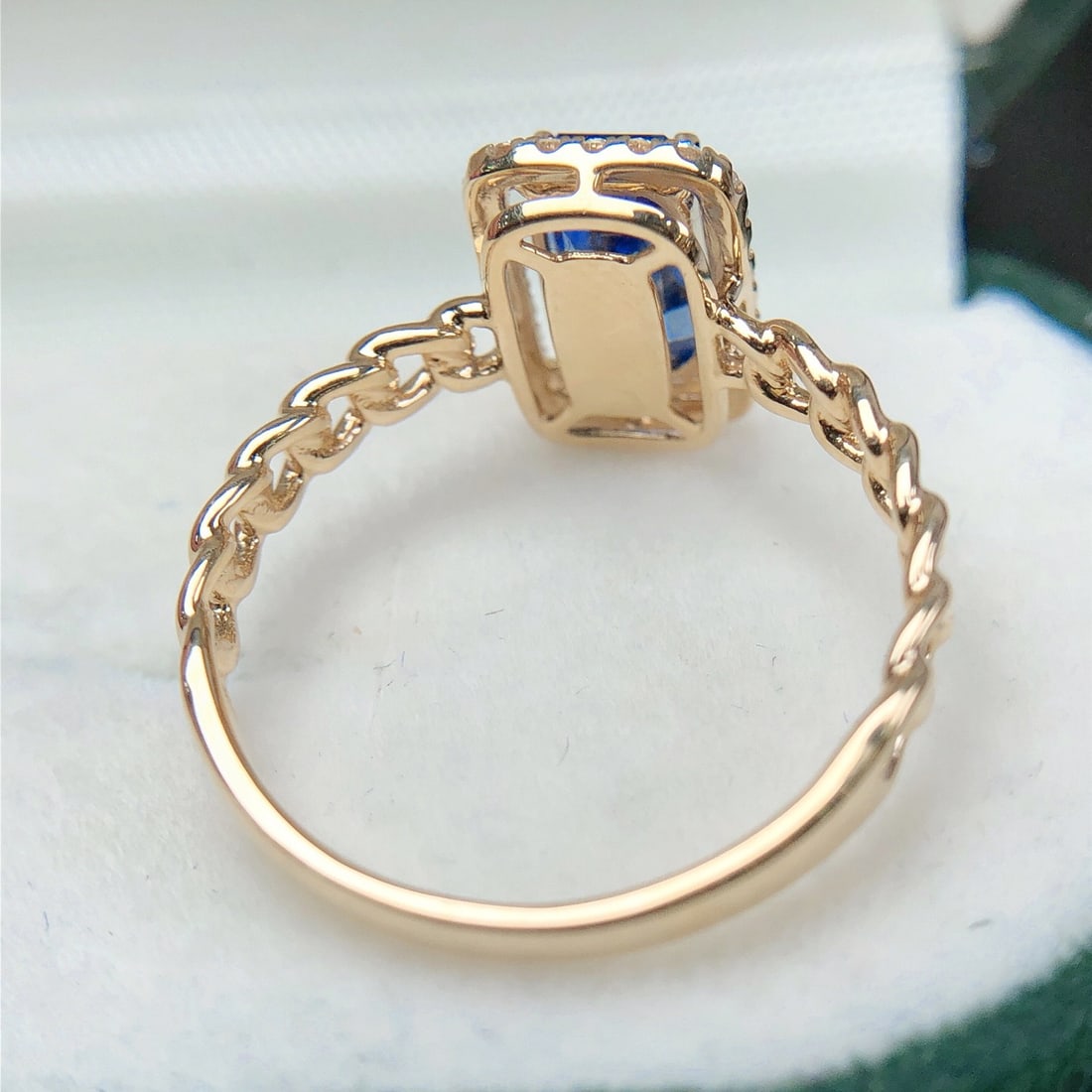 14k Gold 1.63 Ctw Natural Sapphire & Diamond Ring - 7