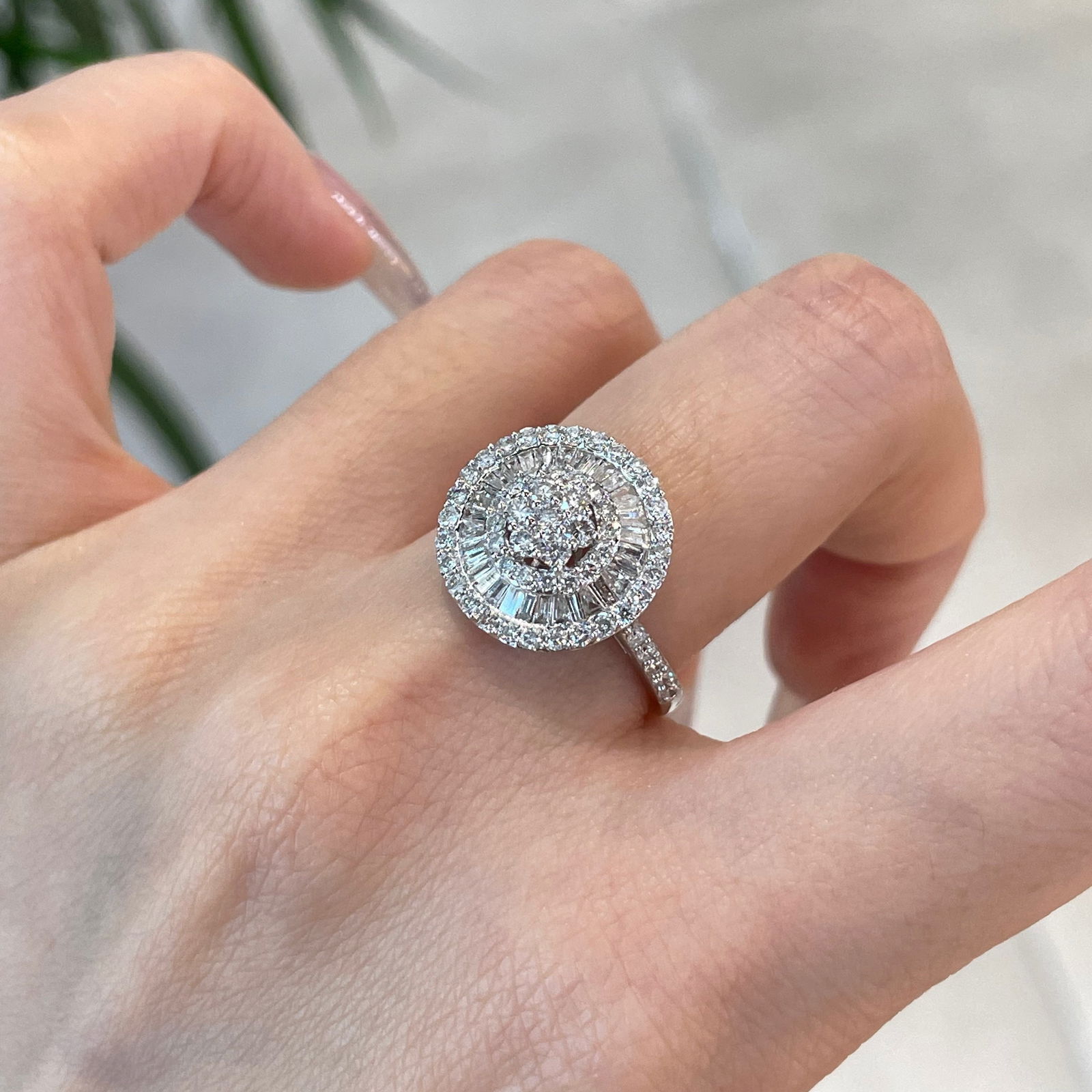 14k Gold 1.00 Ct Natural H Diamond Ring - 5