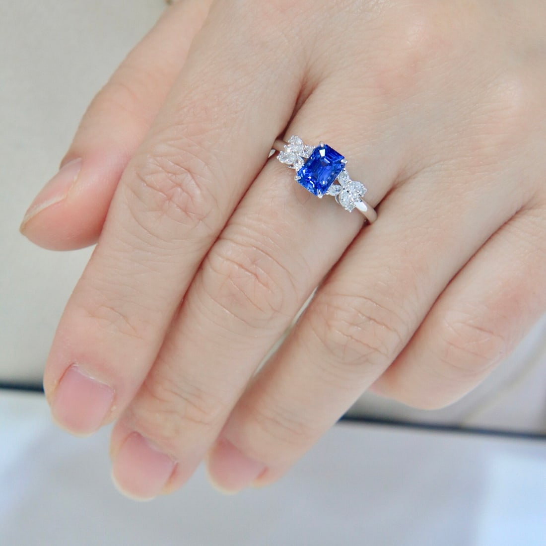 14k Gold 2.06 Ctw Natural Sapphire & Diamond Ring - 5