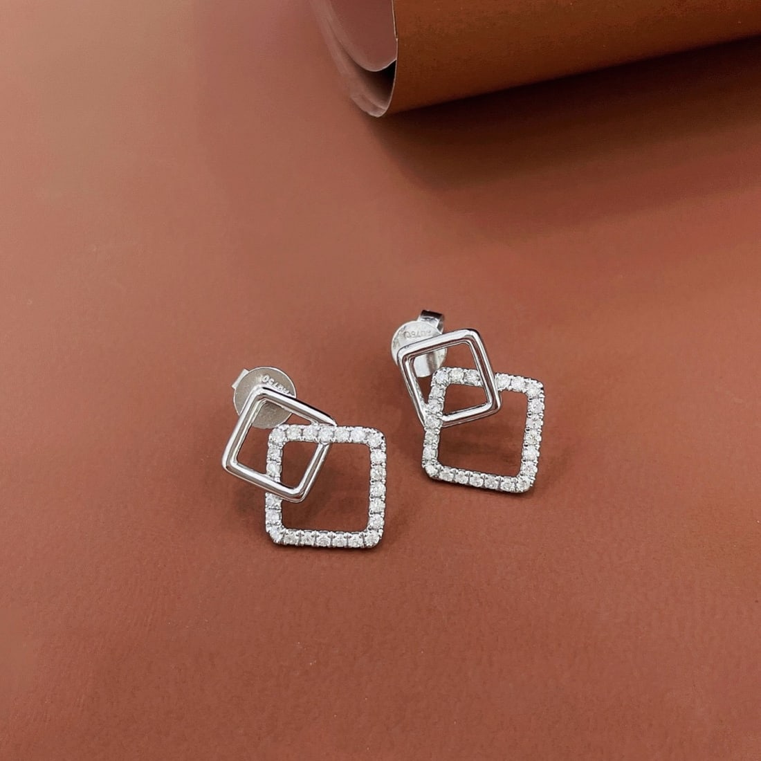 14k Gold 0.22 Ct Natural H Diamond Earrings - 3