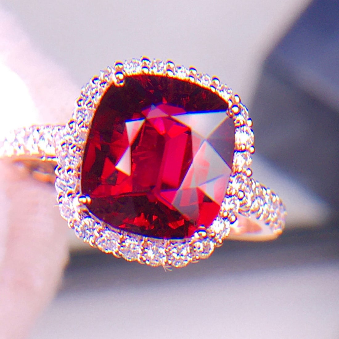 14k Gold 3.2 Ct Natural Tourmaline & Diamond Ring - 3