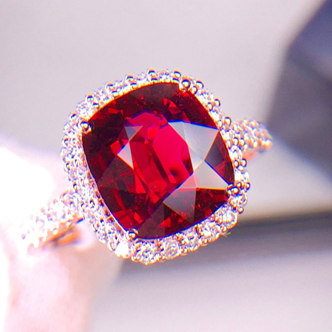 14k Gold 3.2 Ct Natural Tourmaline & Diamond Ring - 5