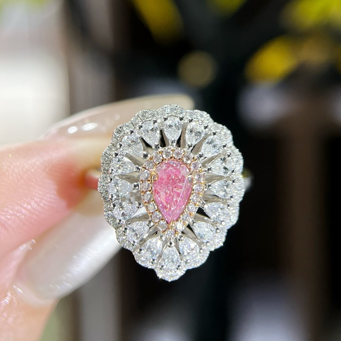 14k Gold 1.54 Ctw Natural Pink Diamond & Diamond Ring - 2
