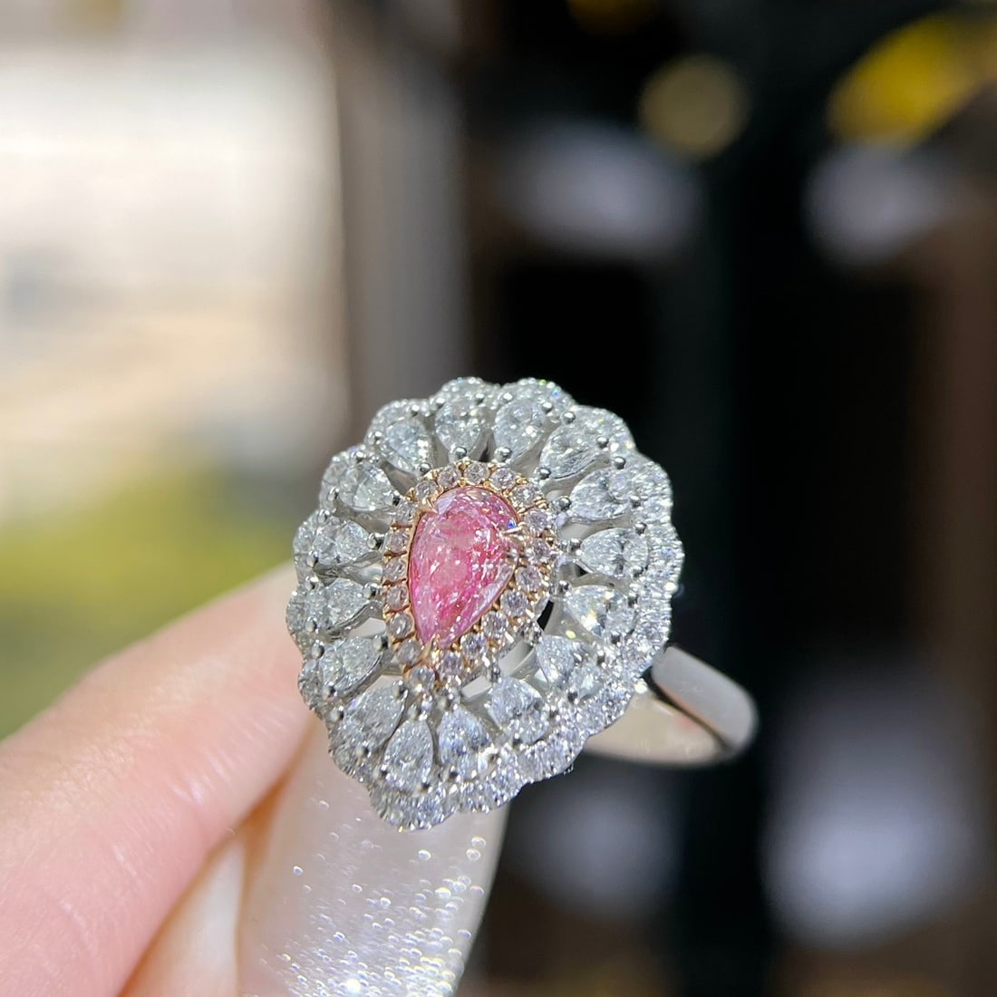 14k Gold 1.54 Ctw Natural Pink Diamond & Diamond Ring - 3