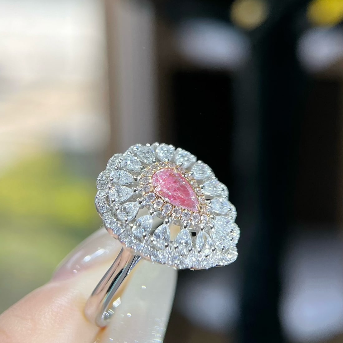 14k Gold 1.54 Ctw Natural Pink Diamond & Diamond Ring - 4