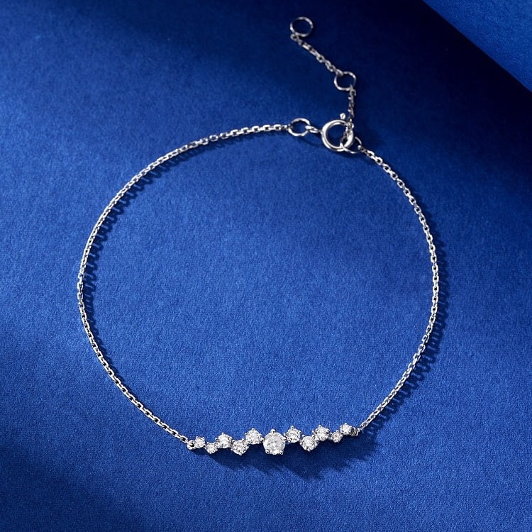 14k Gold 0.28 Ct Natural H Diamond Bracelet: Ref:231130145 // gold content:14k gold // main gemstone:diamond // shape:round // carat weight:0. 28ct // clarity grade:vs-si // color:h // treatment:natural // cut grade:g // Condition: New Low Esti