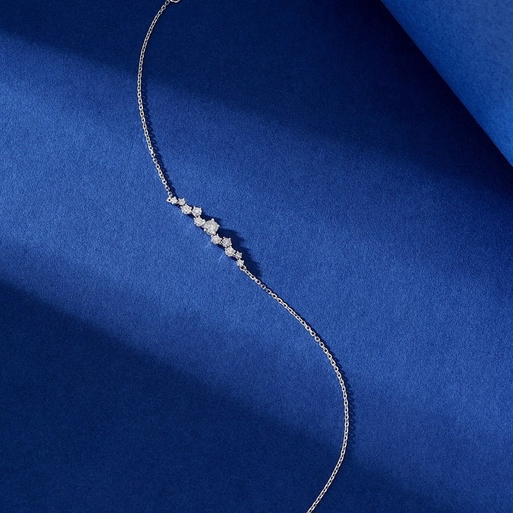 14k Gold 0.28 Ct Natural H Diamond Bracelet - 2