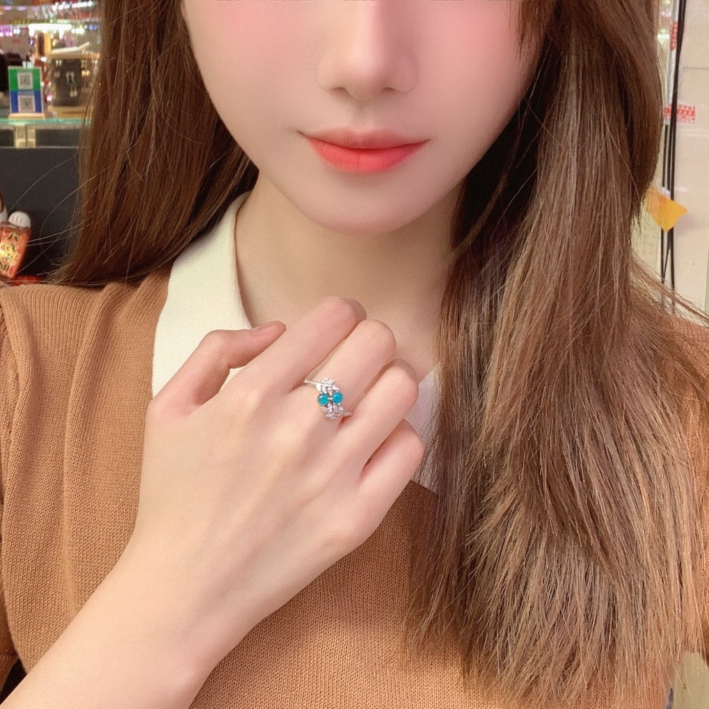 14k Gold 1.12 Ctw Natural Paraiba Tourmaline & Diamond Ring - 4