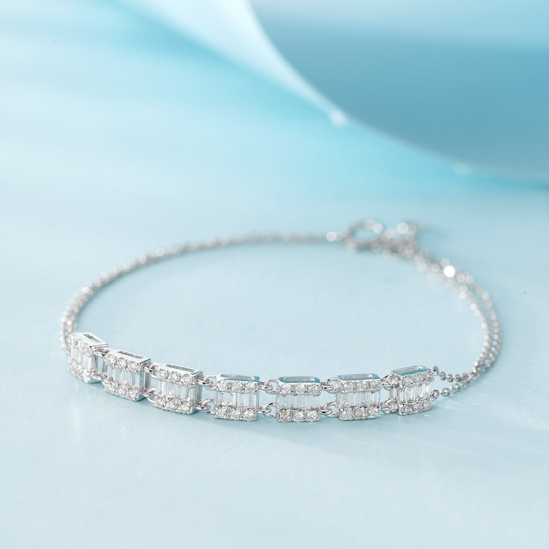 14k Gold 0.39 Ctw Natural H Diamond Bracelet - 2