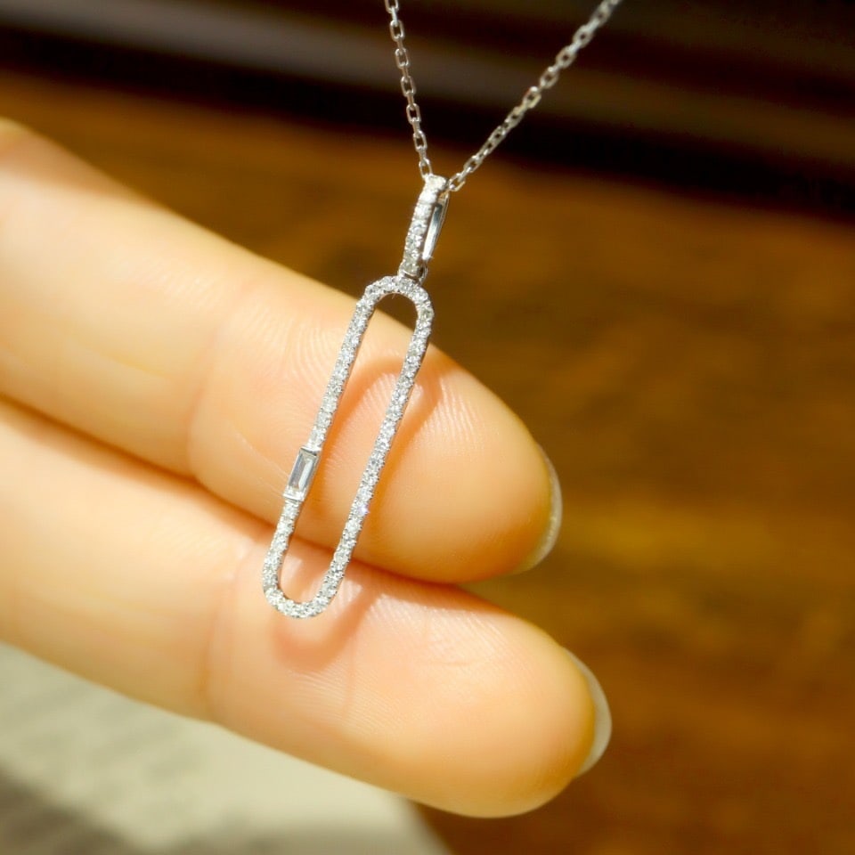 14k Gold 0.25 Ct Natural H Diamond Pendant( Without Chain ) - 3