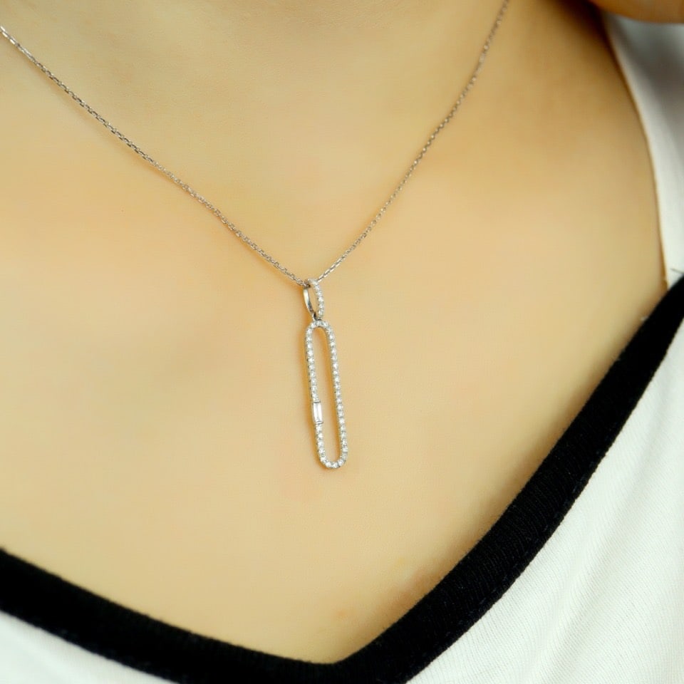 14k Gold 0.25 Ct Natural H Diamond Pendant( Without Chain ) - 5