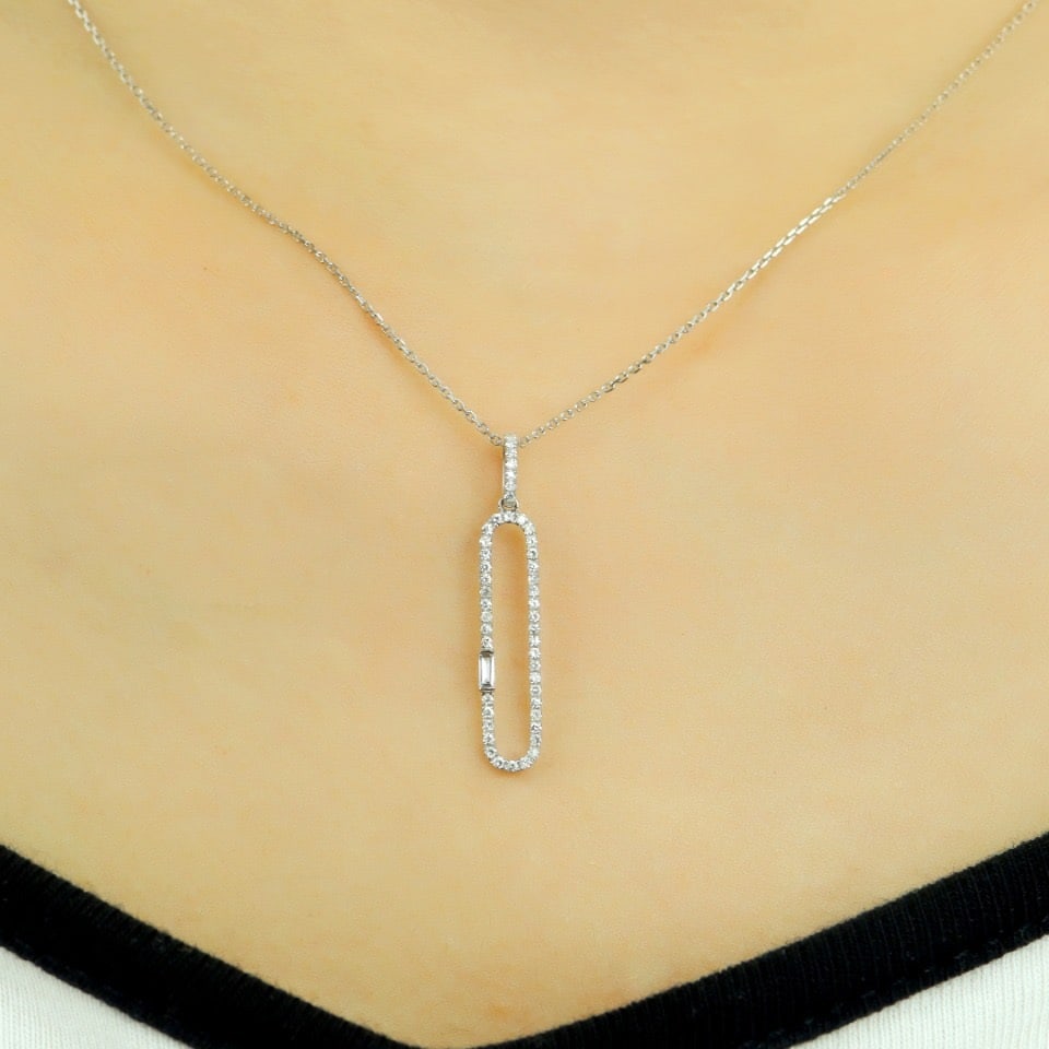 14k Gold 0.25 Ct Natural H Diamond Pendant( Without Chain ) - 6