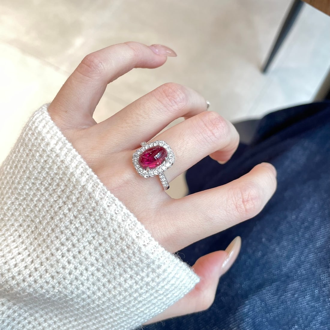 14k Gold 3.7 Ctw Natural Tourmaline & Diamond Ring - 3