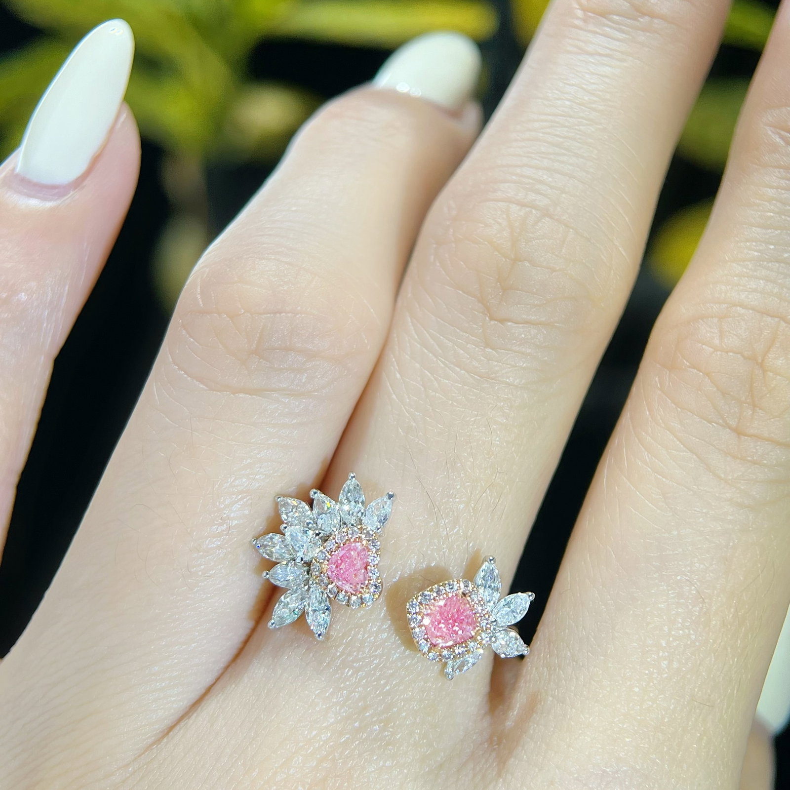 14k Gold 1.25 Ctw Natural Pink Diamond & Diamond Ring - 3