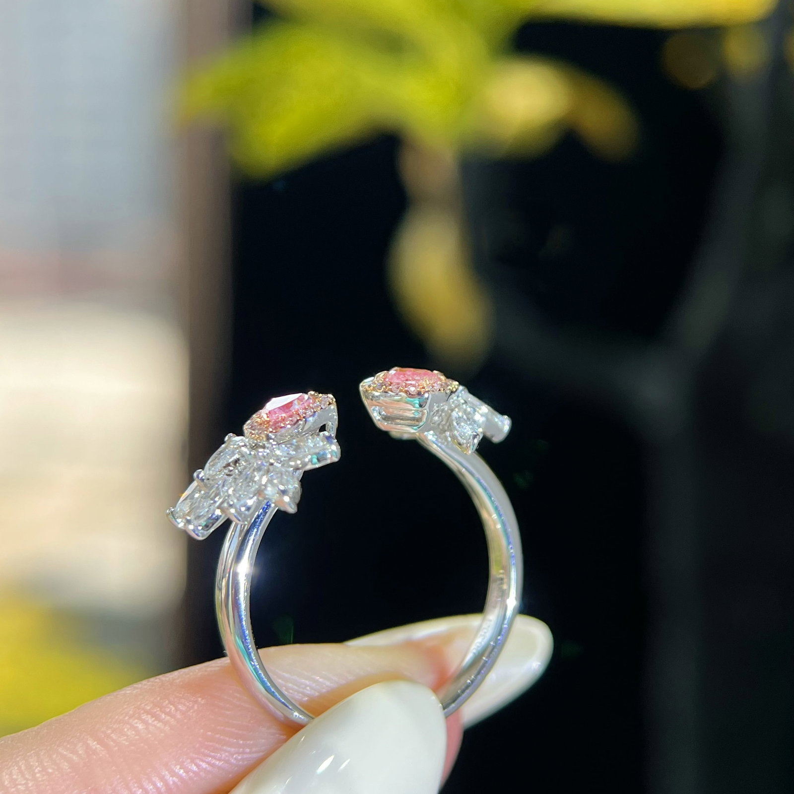 14k Gold 1.25 Ctw Natural Pink Diamond & Diamond Ring - 4