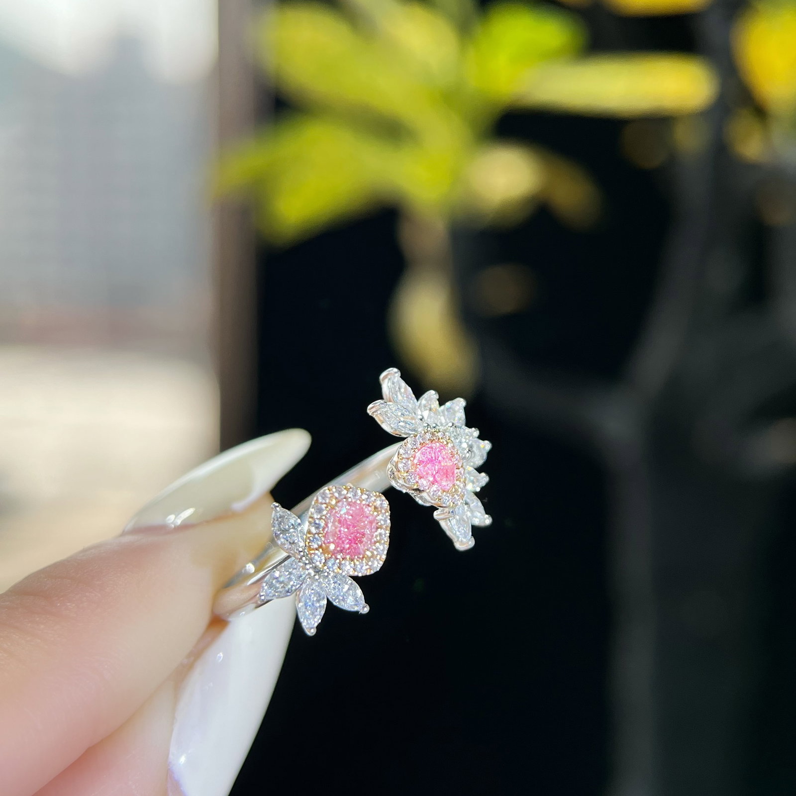 14k Gold 1.25 Ctw Natural Pink Diamond & Diamond Ring - 6