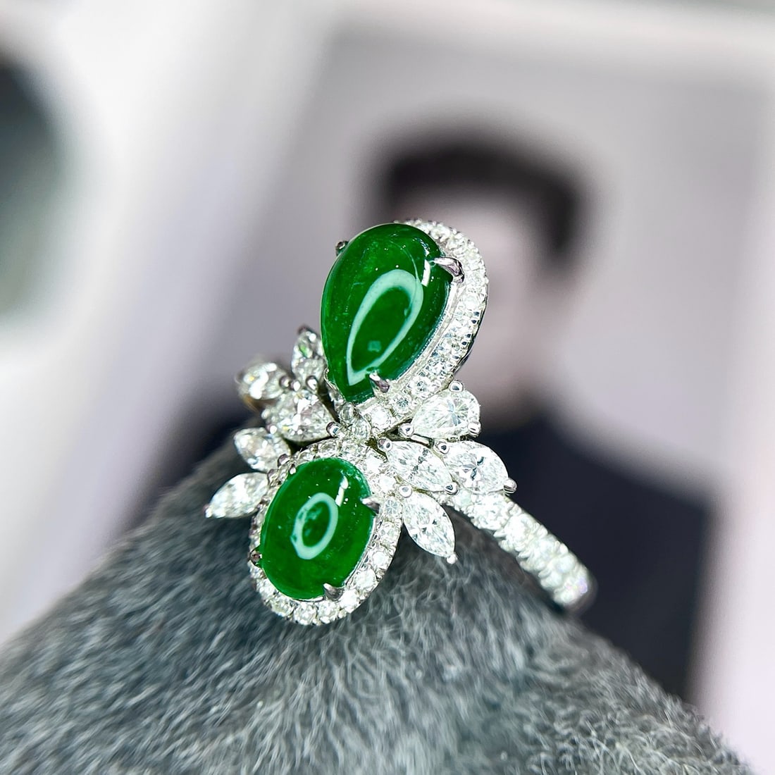 14k Gold 2.19 Ctw Natural Emerald & Diamond Ring - 2