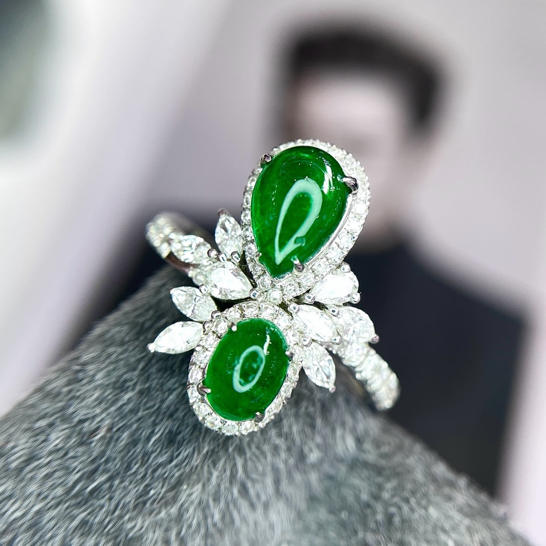 14k Gold 2.19 Ctw Natural Emerald & Diamond Ring - 3