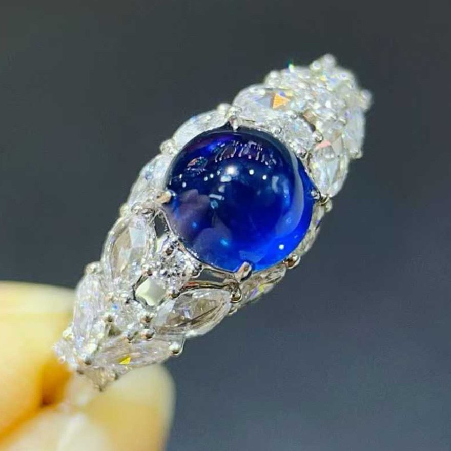 14k Gold 1.74 Ctw Natural Sapphire & Diamond Ring - 2