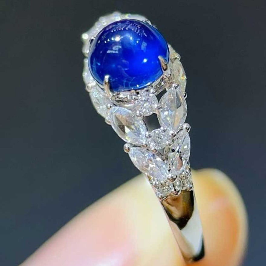 14k Gold 1.74 Ctw Natural Sapphire & Diamond Ring - 3