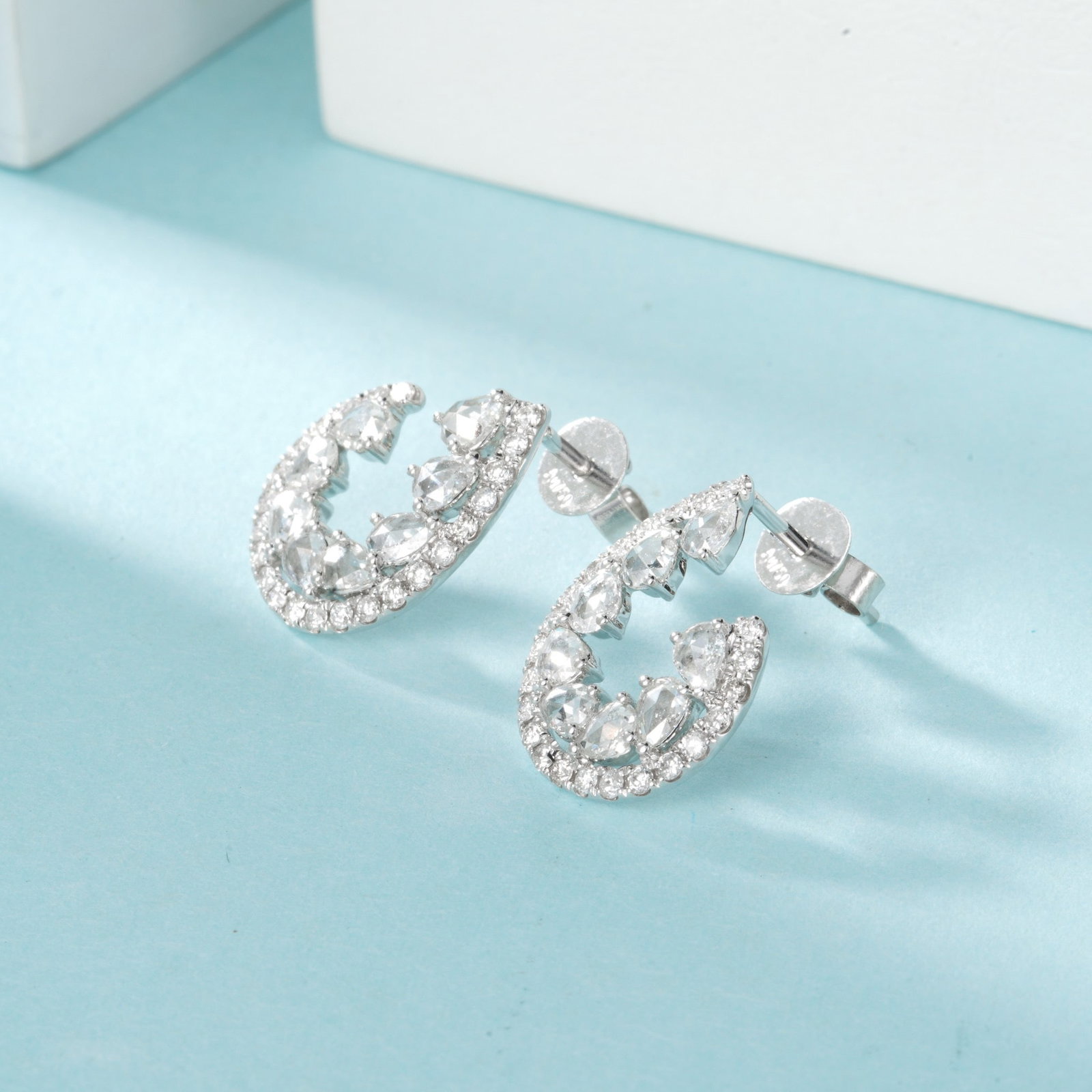 14k Gold 1.00 Ctw Natural H Diamond Earrings - 4