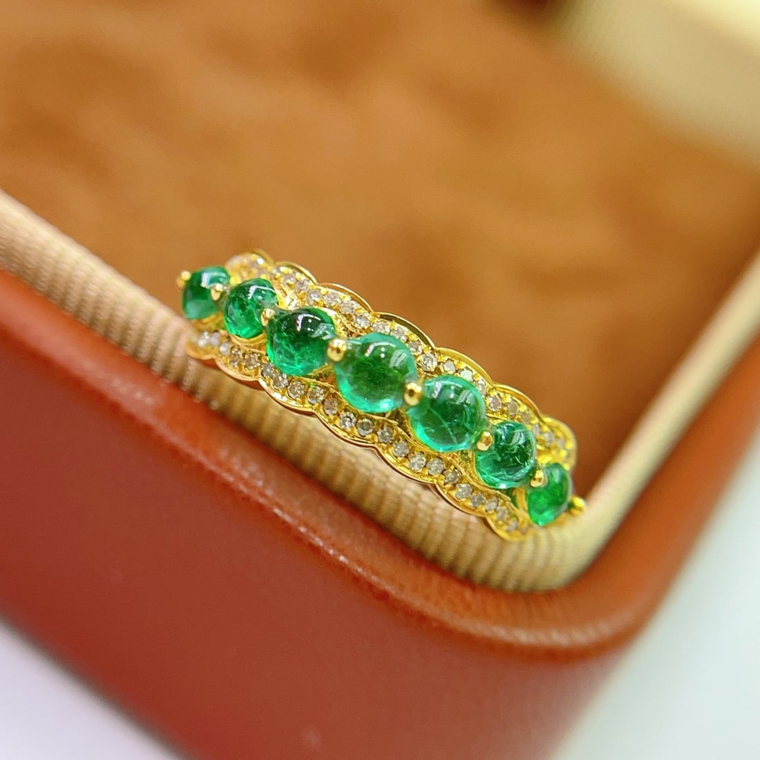14k Gold 1.00 Ct Natural Emerald & Diamond Ring - 3
