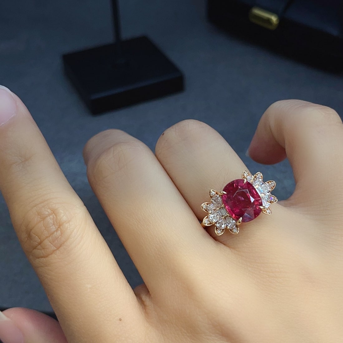 14k Gold 3.90 Ct Natural Tourmaline & Diamond Ring - 6