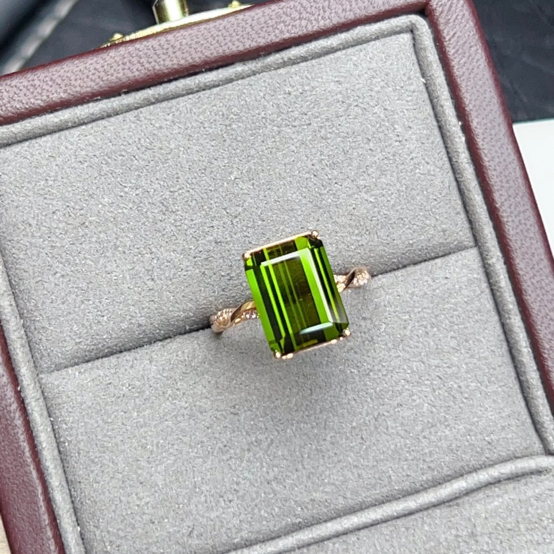 14k Gold 5.10 Ctw Natural Tourmaline & Diamond Ring - 5