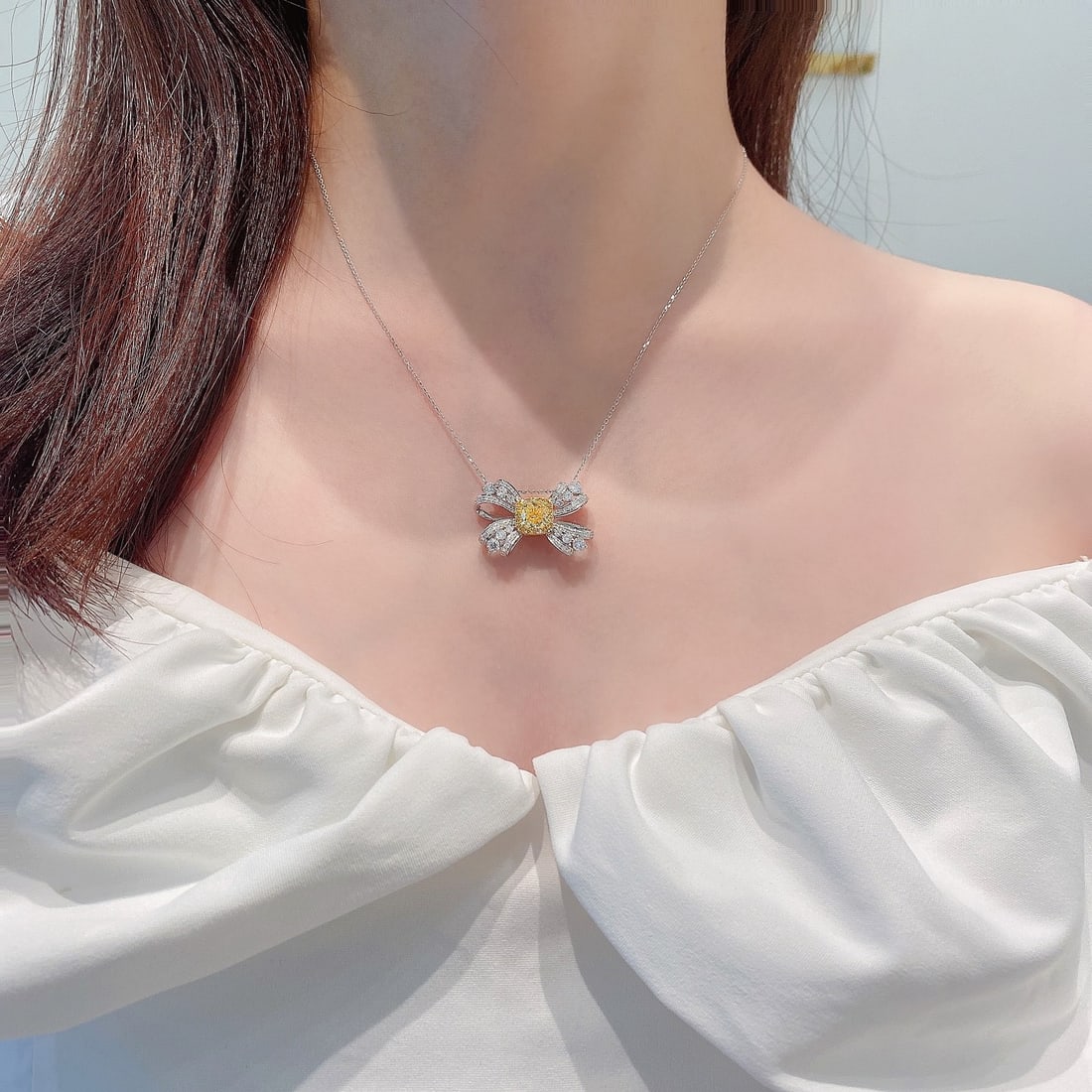 14k Gold 1.87 Ctw Natural Yellow Diamond & Diamond Ring/pendant( Without Chain ) - 5