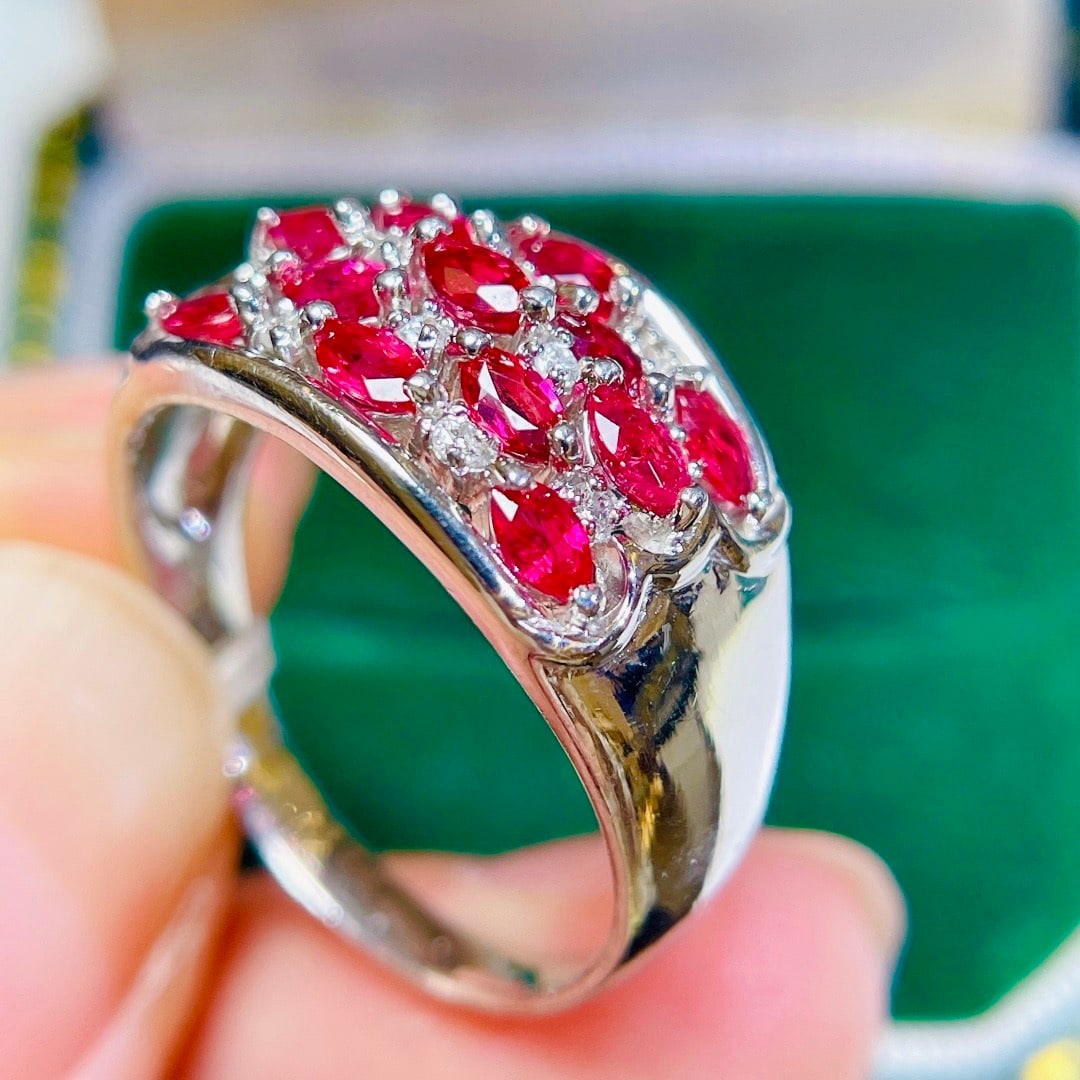 14k Gold 1.58 Ctw Natural Ruby & Diamond Ring - 3