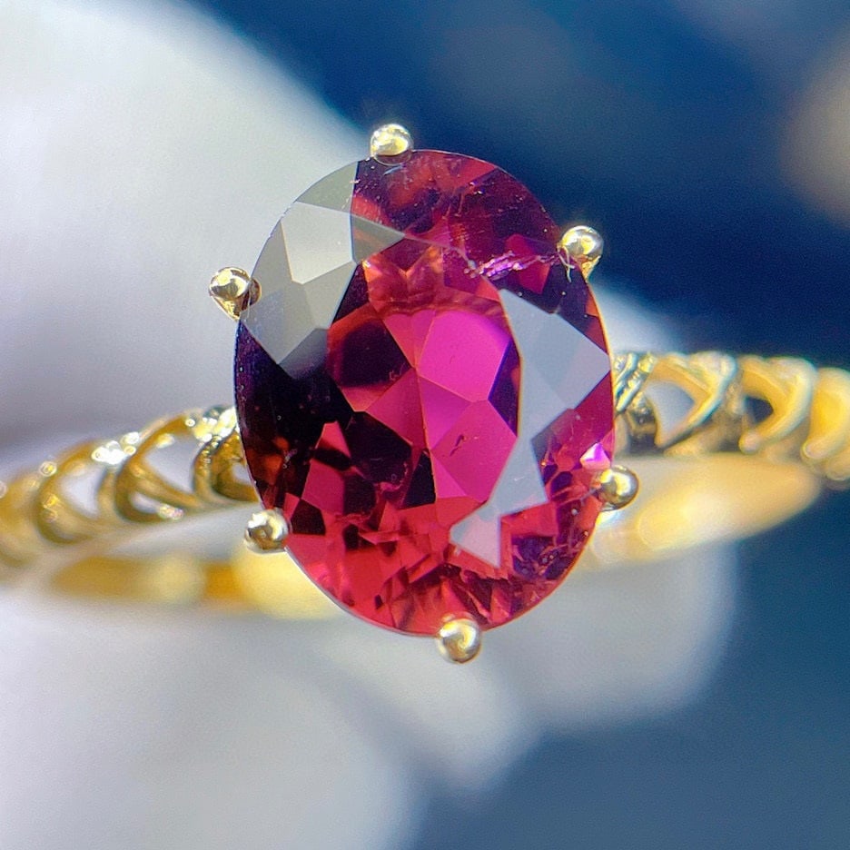 14k Gold 2.1 Ct Natural Tourmaline Ring - 2