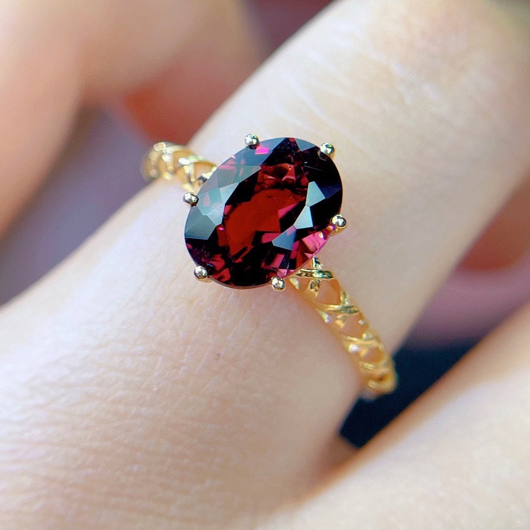 14k Gold 2.1 Ct Natural Tourmaline Ring - 4