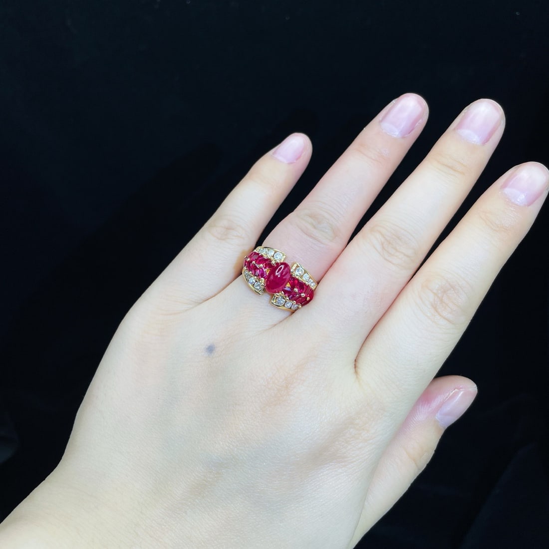 14k Gold 2.44 Ctw Natural Ruby & Ruby Ring - 6