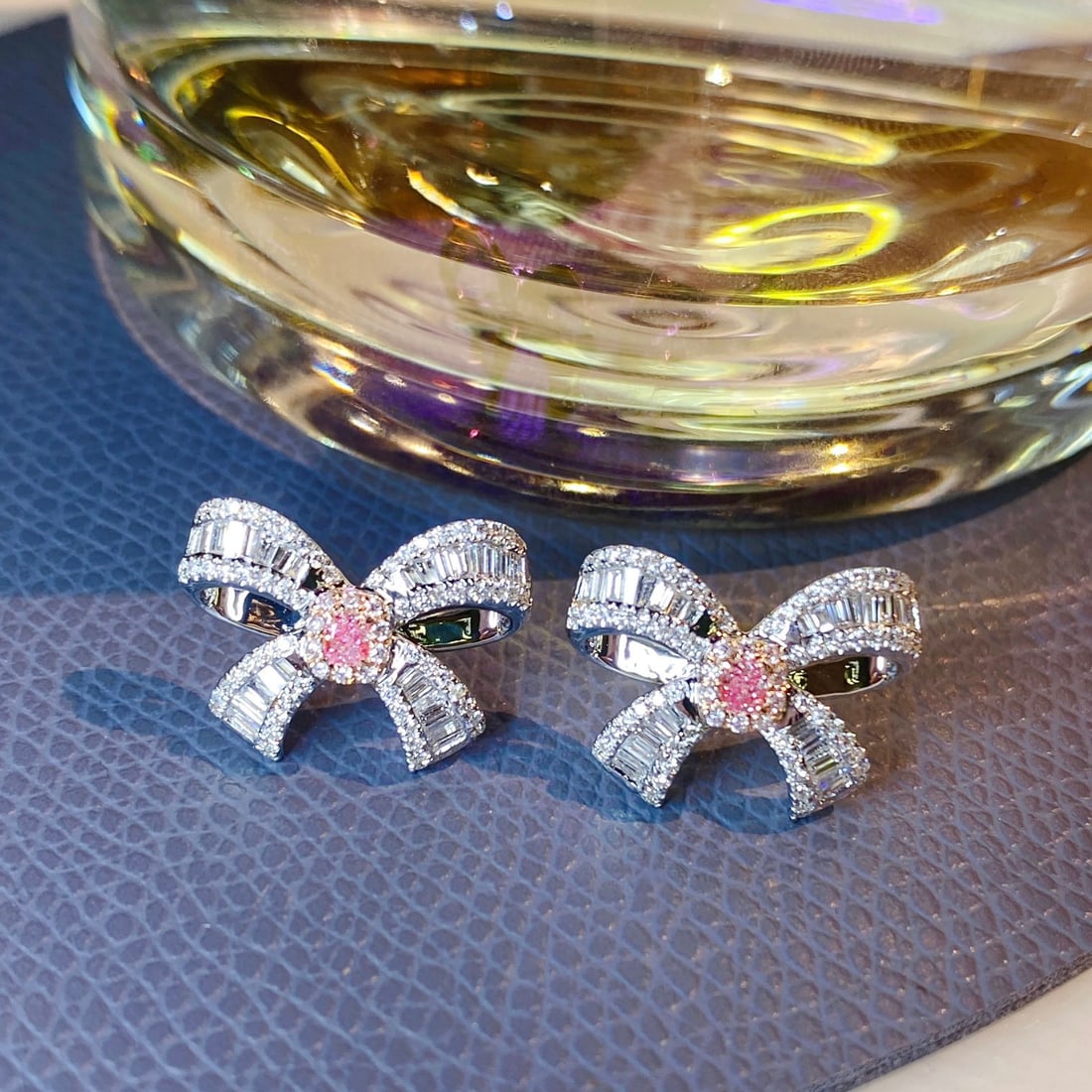 14k Gold 1.04 Ctw Natural Pink Diamond & Diamond Earrings - 3