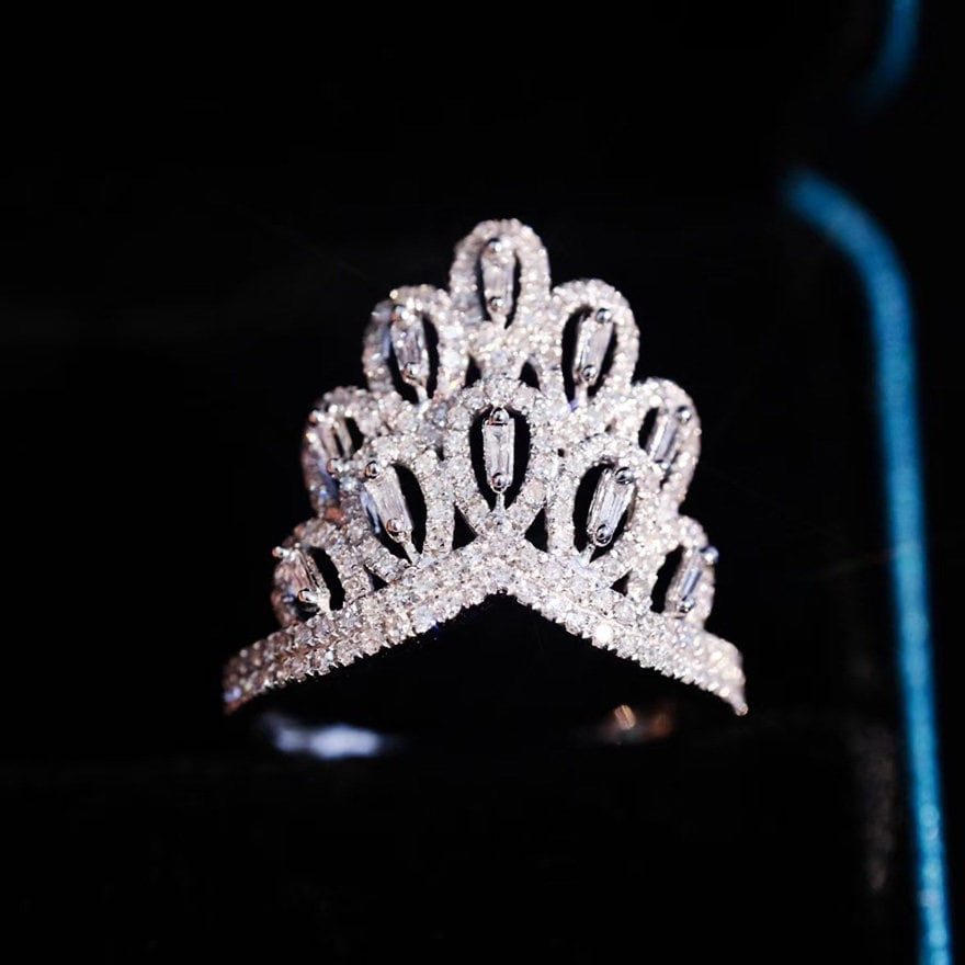 14k Gold 0.75 Ct Natural H Diamond Ring - 5