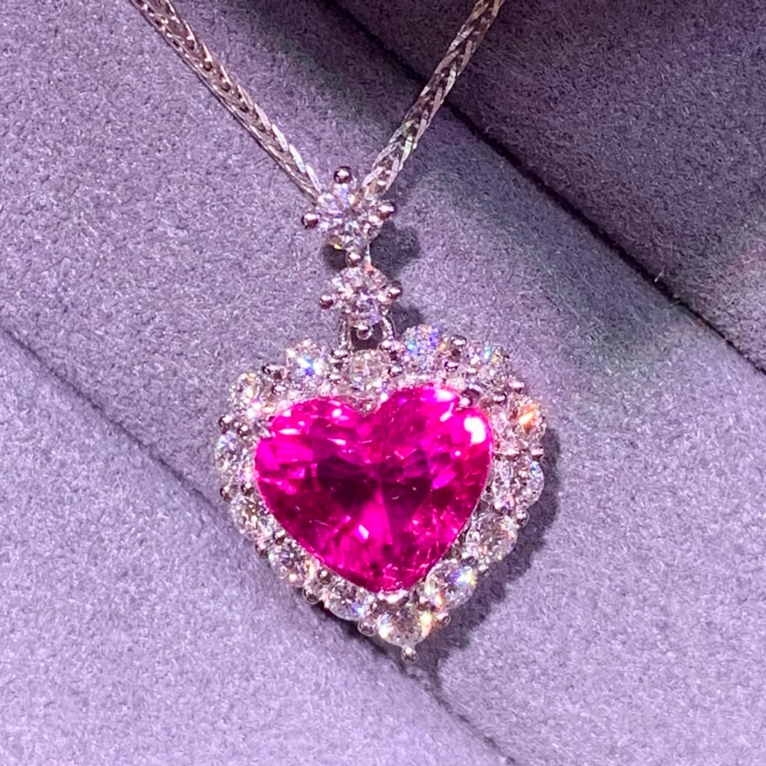 14k Gold 5.95 Ct Natural Tourmaline & Diamond Pendant( Without Chain ) - 3