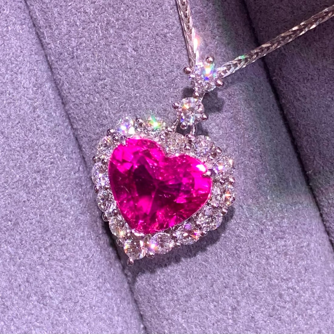 14k Gold 5.95 Ct Natural Tourmaline & Diamond Pendant( Without Chain ) - 5