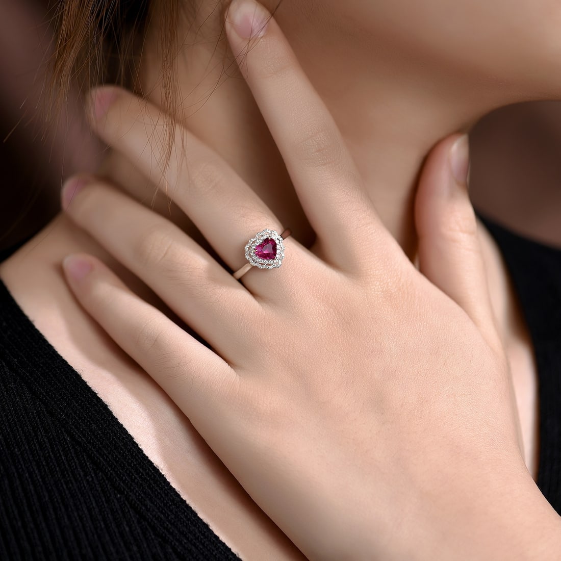 14k Gold 1.20 Ctw Natural Ruby & Diamond Ring - 2