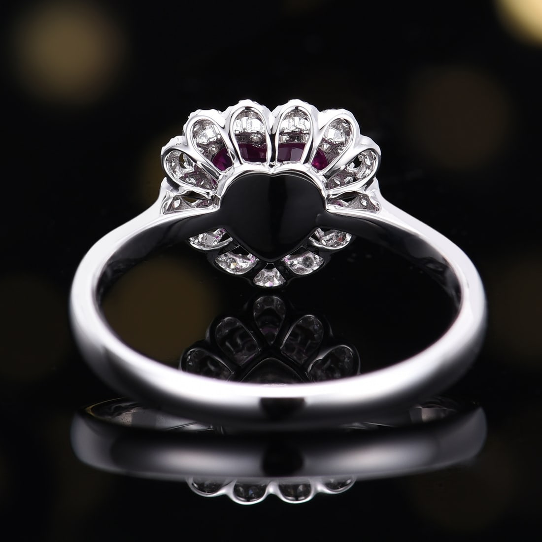 14k Gold 1.20 Ctw Natural Ruby & Diamond Ring - 4