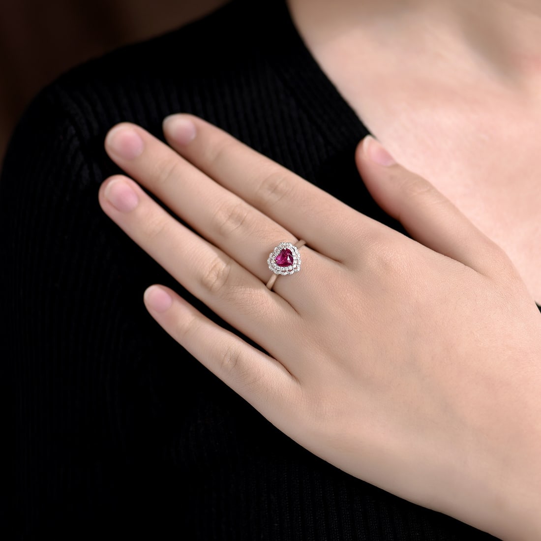 14k Gold 1.20 Ctw Natural Ruby & Diamond Ring - 7